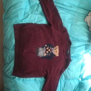 Red Polo Ralph Lauren Bear Knit. Great condition.